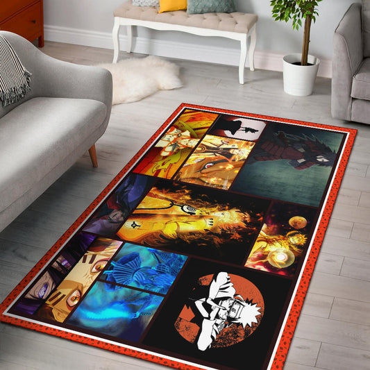 Madara Uchiha Vs Naruto Area Rug Anime Home Decor Custom For Fans NA030202