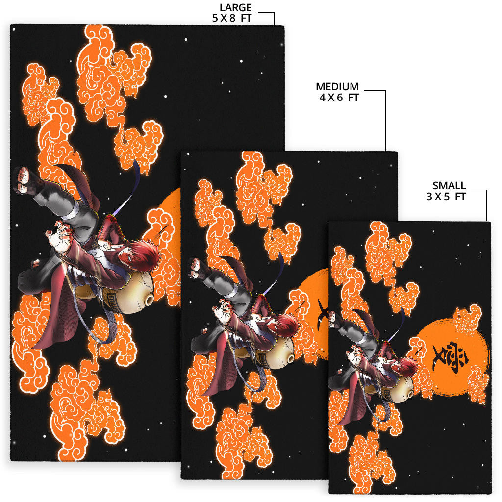 Gaara Naruto Area Rug Anime Home Decor Custom For Fans NA021805