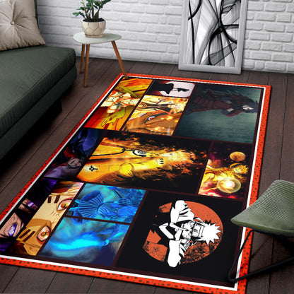 Madara Uchiha Vs Naruto Area Rug Anime Home Decor Custom For Fans NA030202