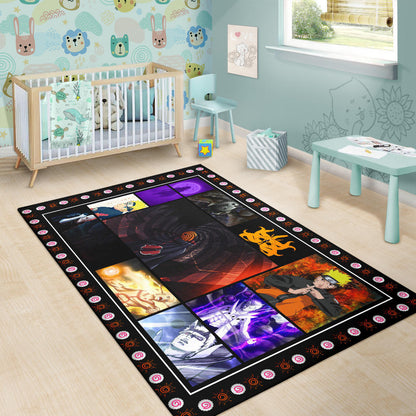 Obito Uchiha Vs Naruto Area Rug Anime Home Decor Custom For Fans NA030303