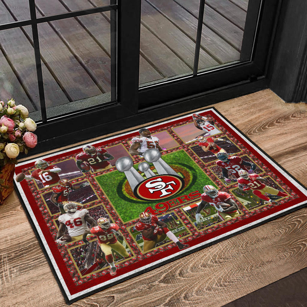 San Francisco Players 49ers Door Mat American Football Home Decor Custom For Fans