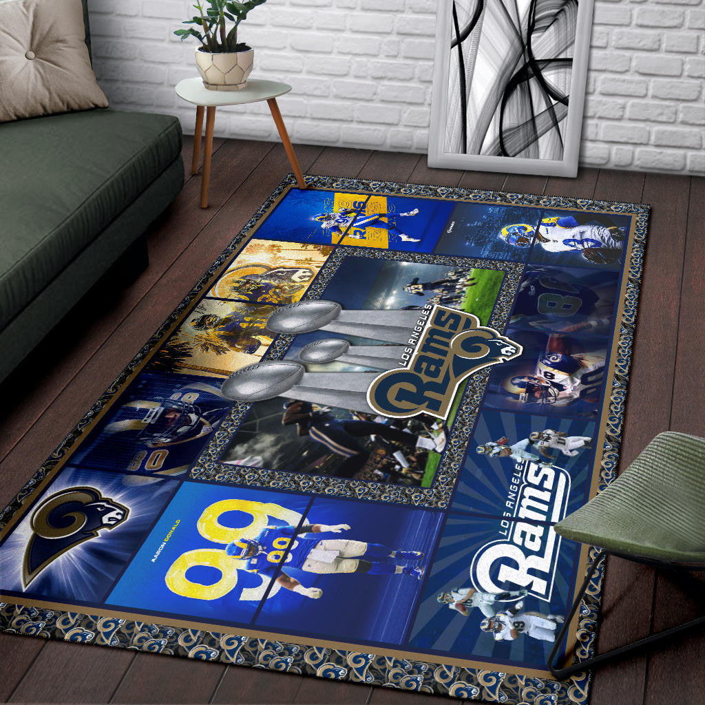 Los Angeles Players Rams Area Rug American Football Home Decor Custom For Fans