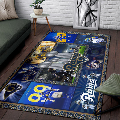 Los Angeles Players Rams Area Rug American Football Home Decor Custom For Fans