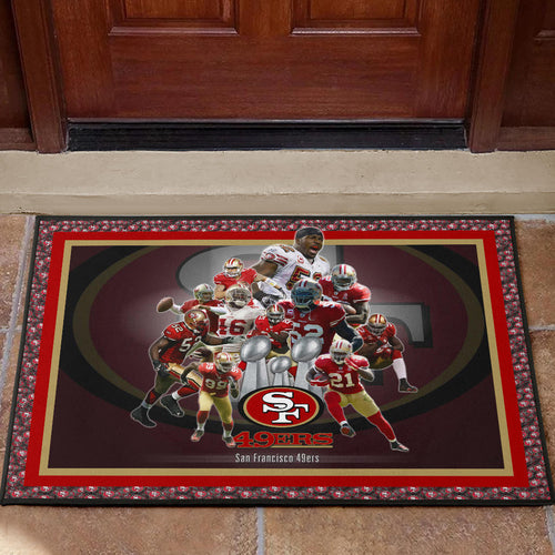 San Francisco Players 49ers Door Mat American Football Home Decor Custom For Fans