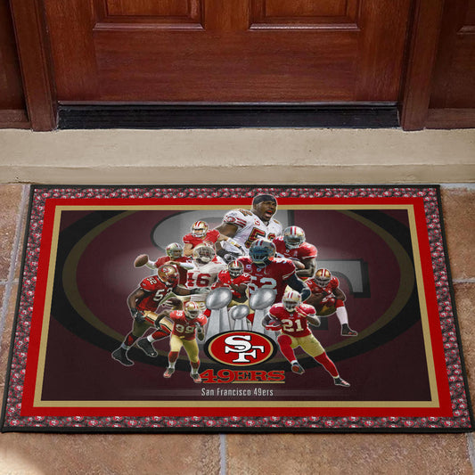 San Francisco Players 49ers Door Mat American Football Home Decor Custom For Fans