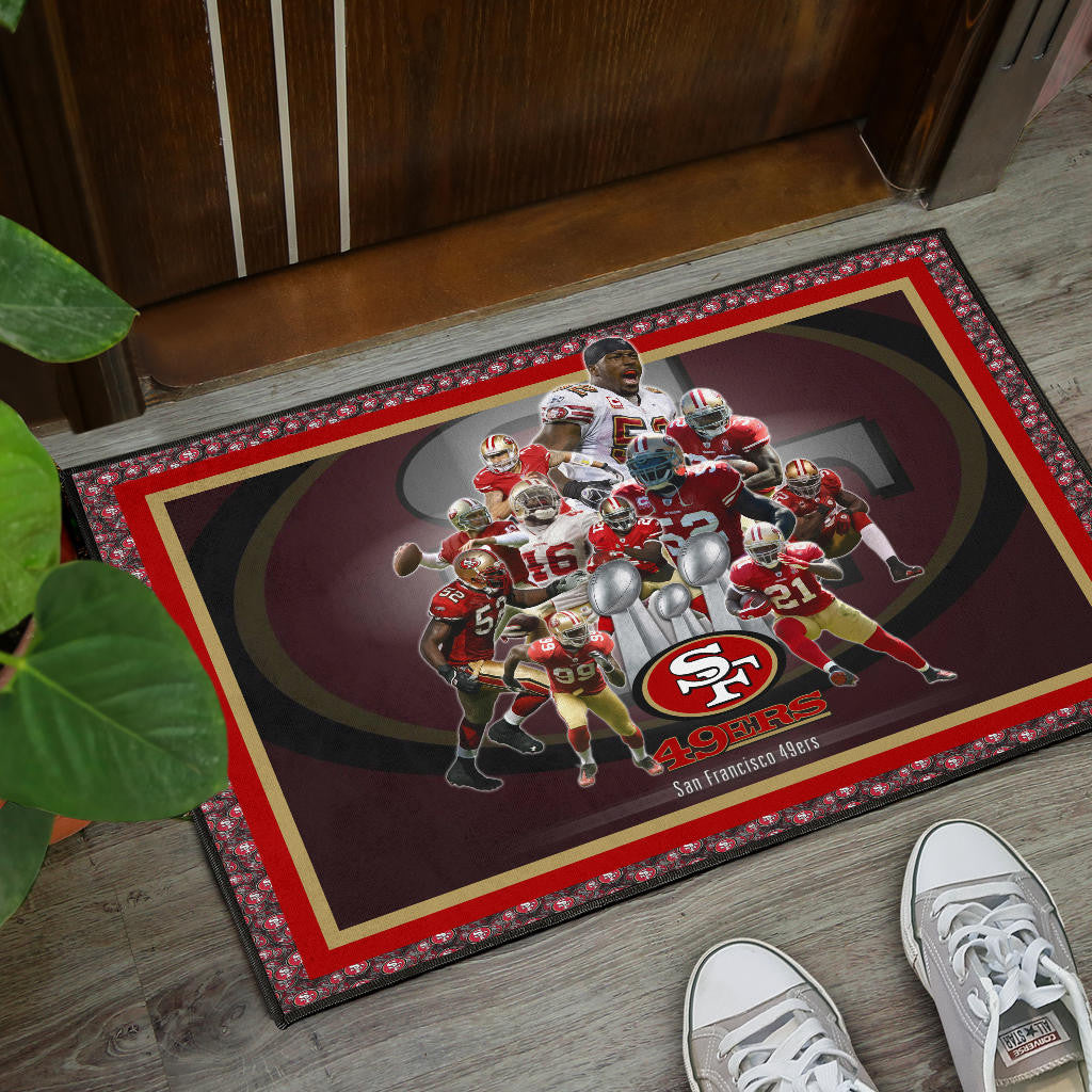 San Francisco Players 49ers Door Mat American Football Home Decor Custom For Fans