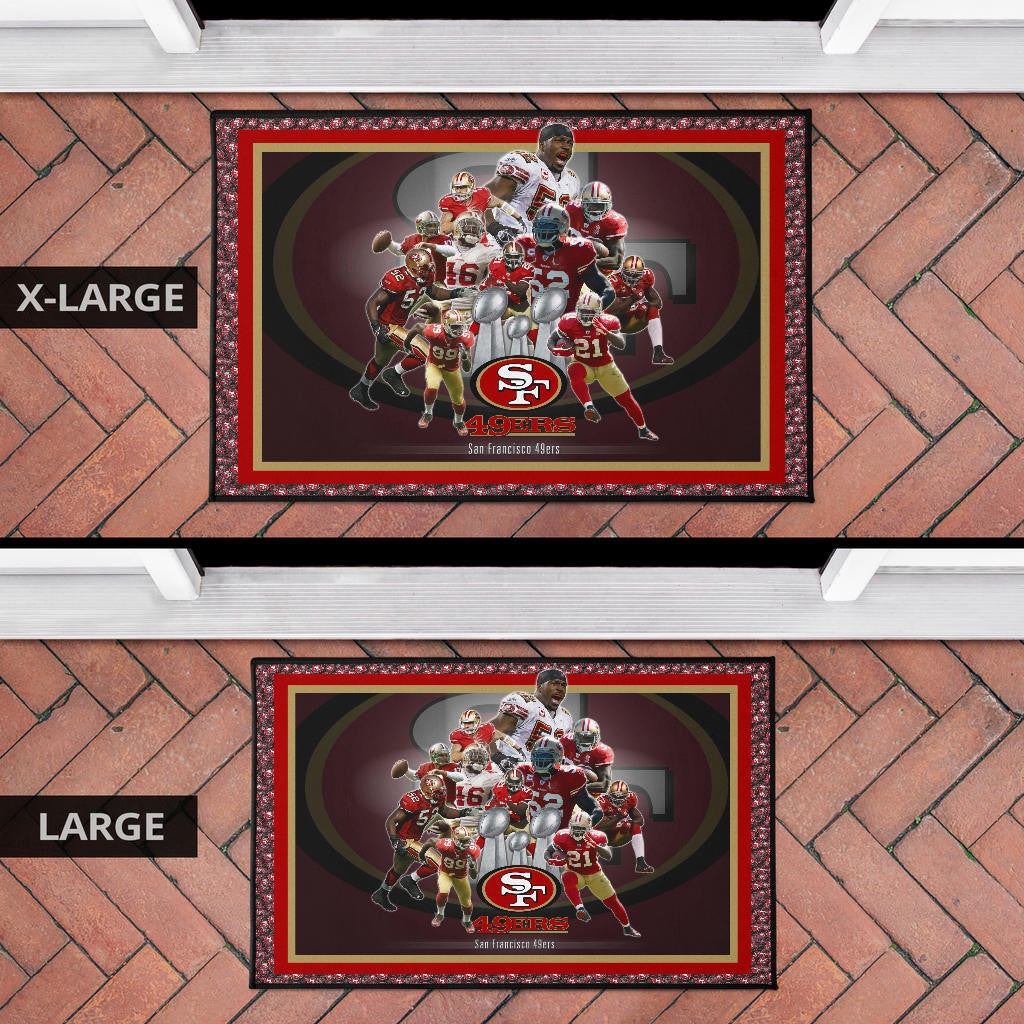 San Francisco Players 49ers Door Mat American Football Home Decor Custom For Fans