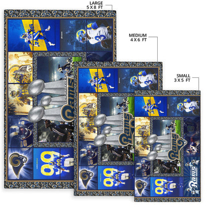 Los Angeles Players Rams Area Rug American Football Home Decor Custom For Fans