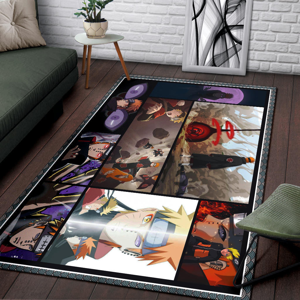 Pain Akatsuki Vs Naruto Area Rug Anime Home Decor Custom For Fans NA030204