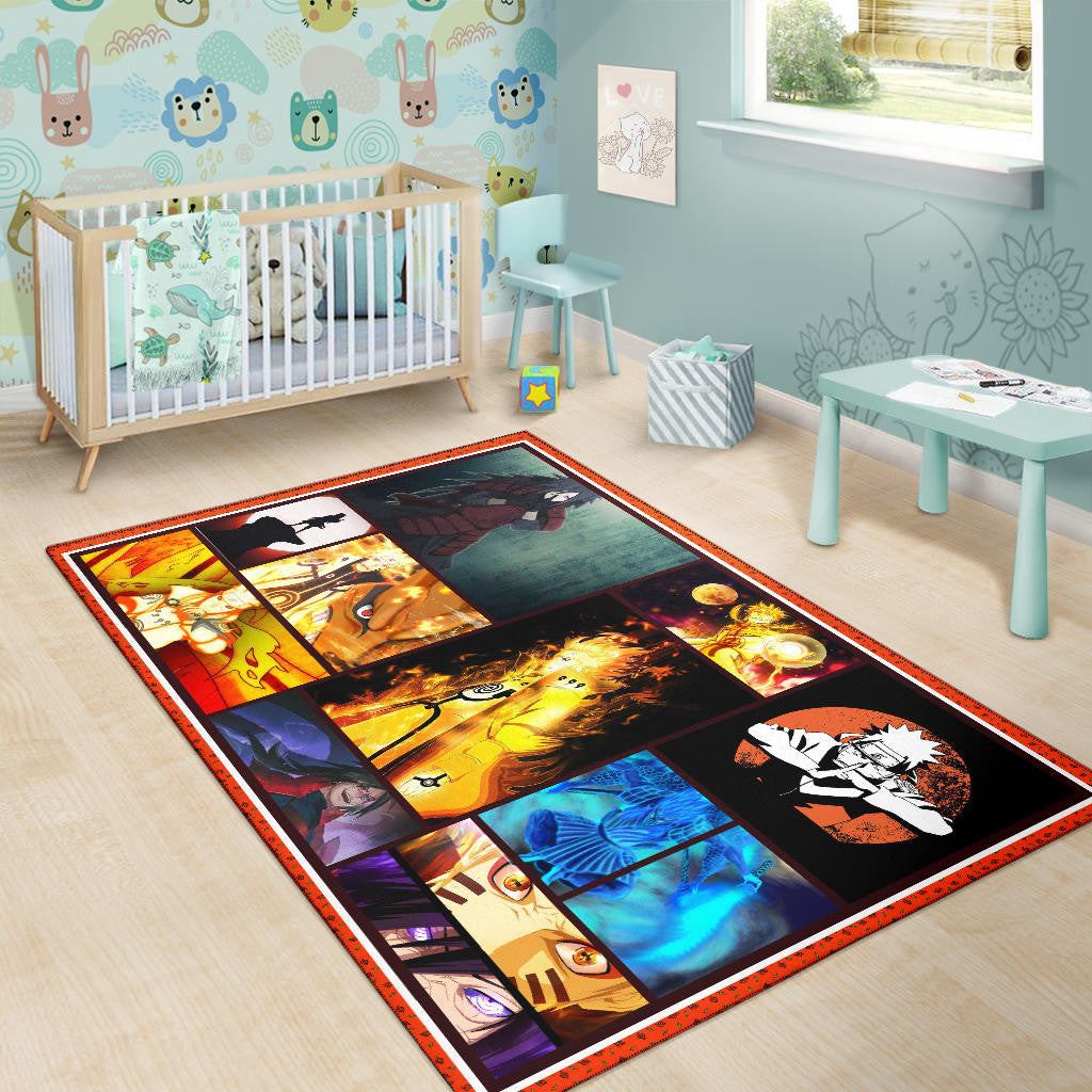 Madara Uchiha Vs Naruto Area Rug Anime Home Decor Custom For Fans NA030202