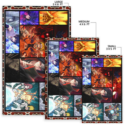 Naruto Main Characters Area Rug Anime Home Decor Custom For Fans NA030301