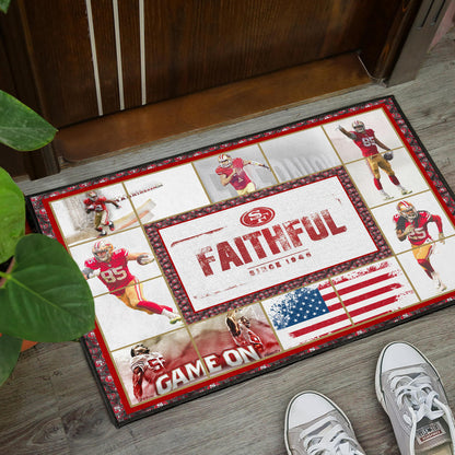 San Francisco Players 49ers Door Mat American Football Home Decor Custom For Fans