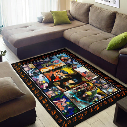 Team 7 Naruto Area Rug Anime Home Decor Custom For Fans