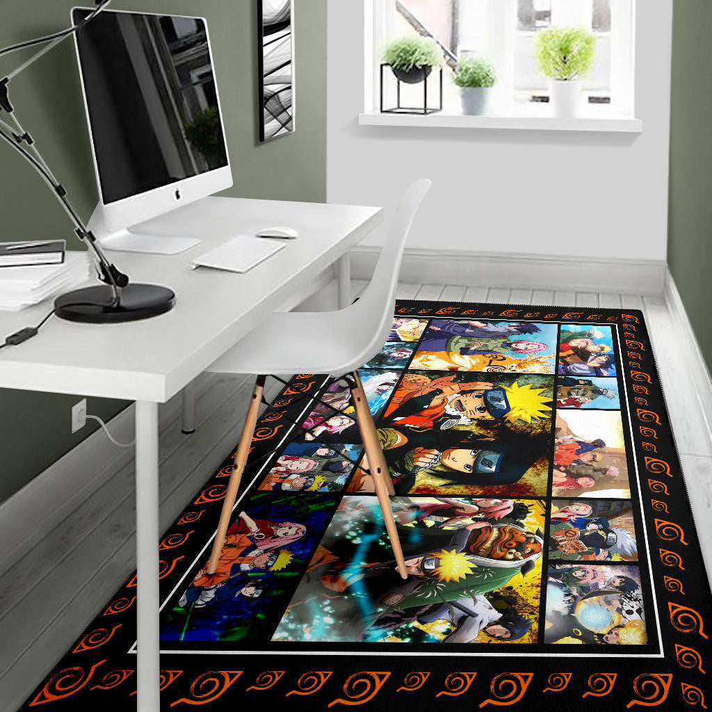 Team 7 Naruto Area Rug Anime Home Decor Custom For Fans