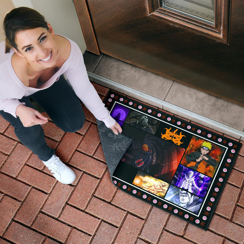 Obito Uchiha Vs Naruto Door Mat Anime Home Decor Custom For Fans NA030303
