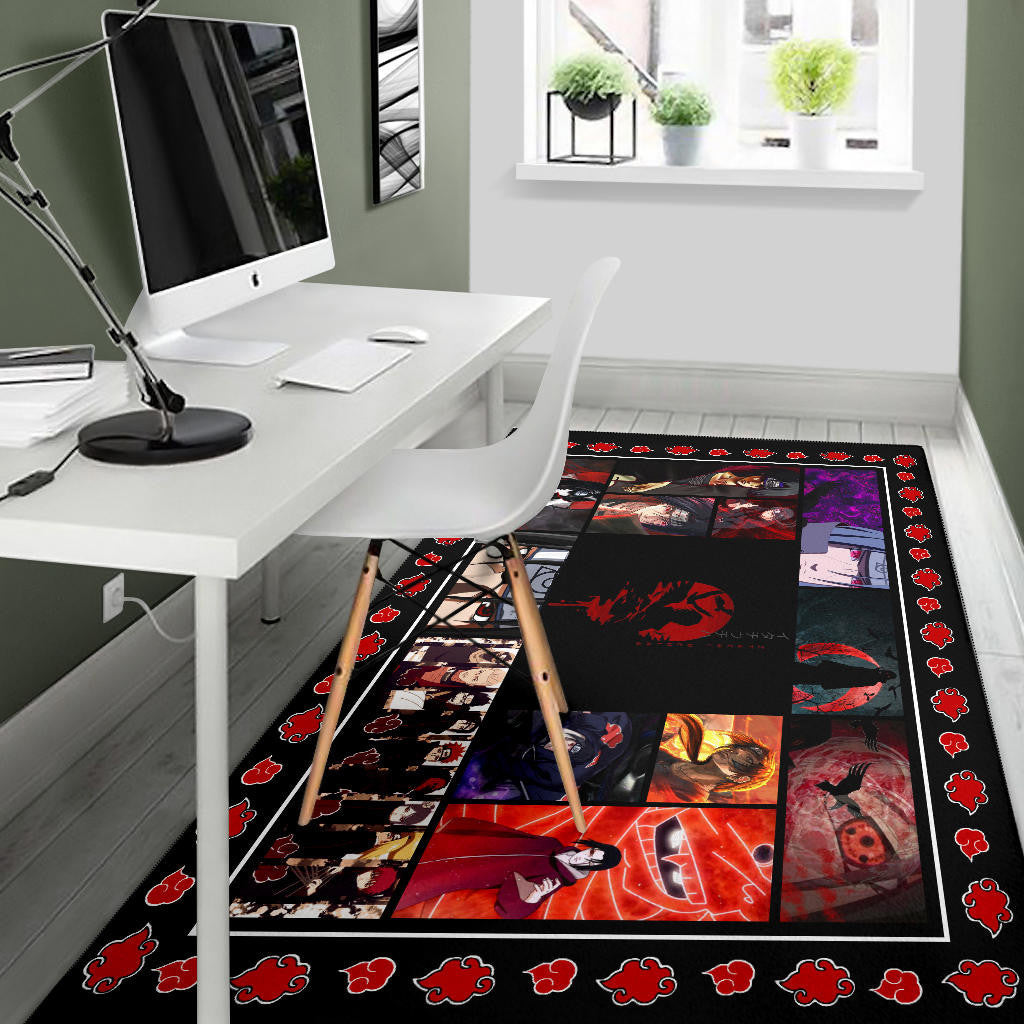 Itachi Uchiha Akatsuki Naruto Area Rug Anime Home Decor Custom For Fans