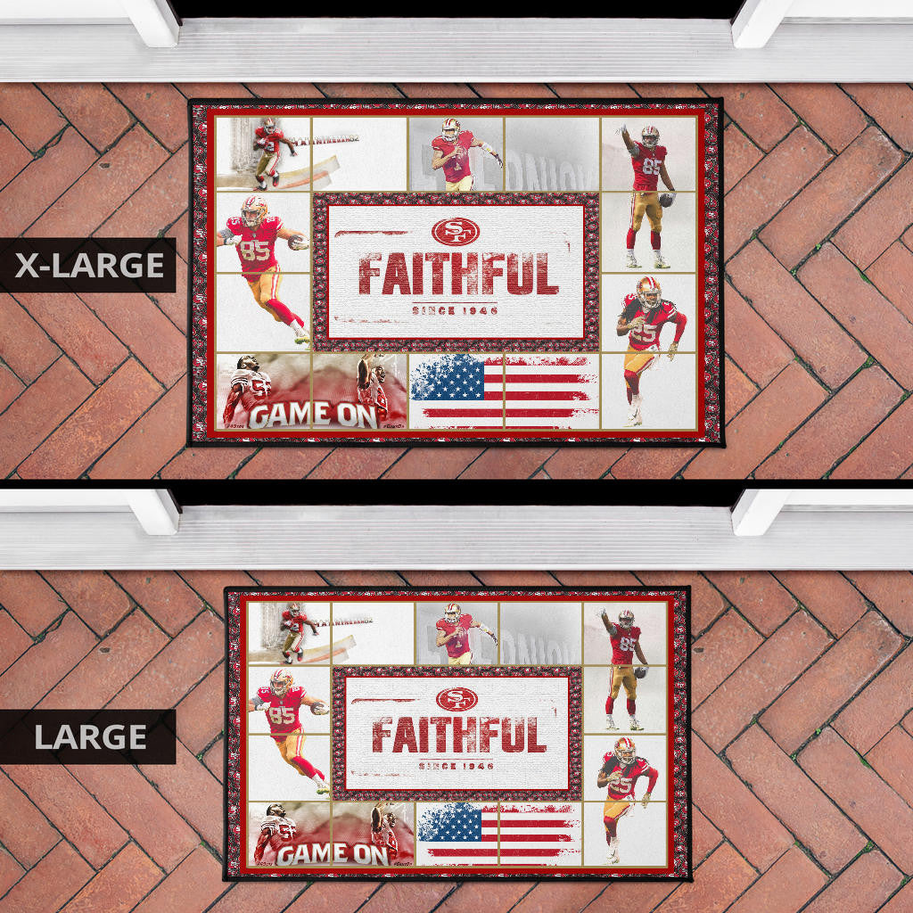 San Francisco Players 49ers Door Mat American Football Home Decor Custom For Fans