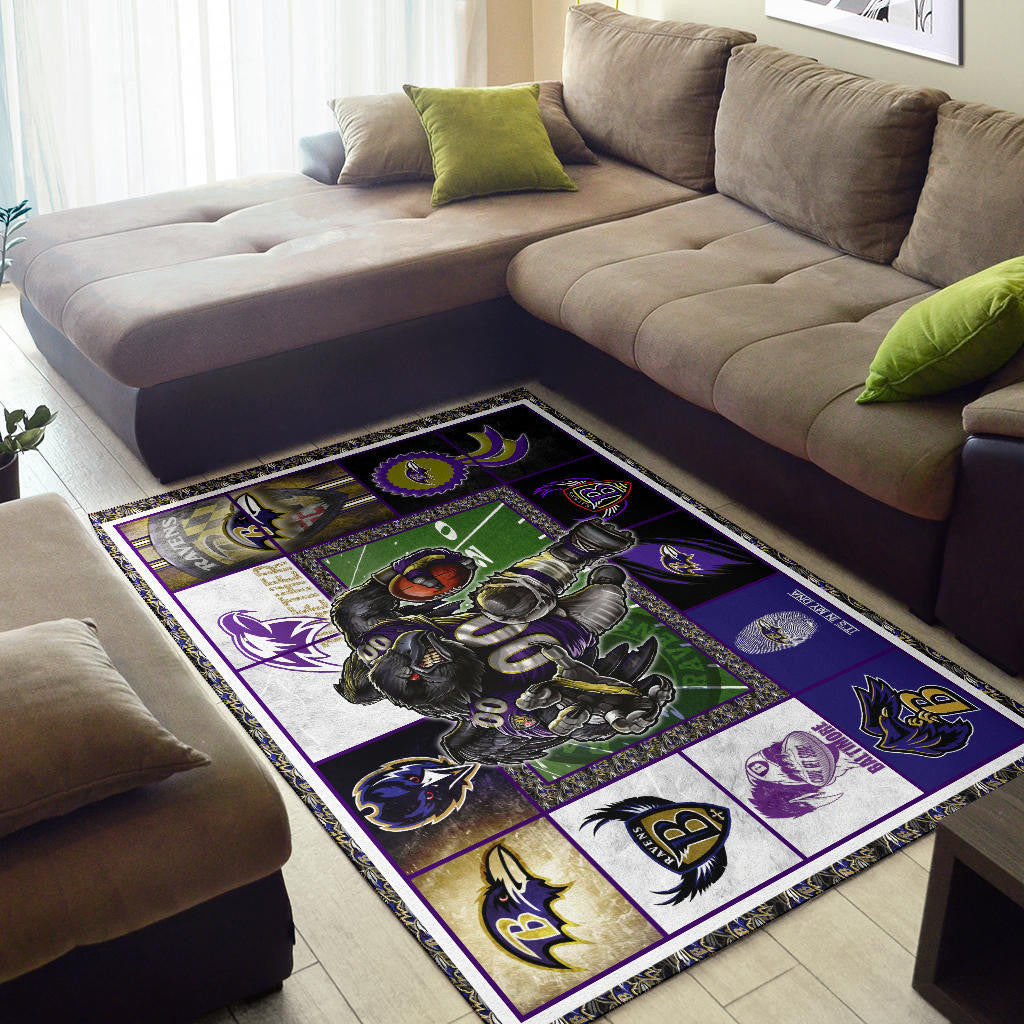 Baltimore Players Ravens Area Rug American Football Home Decor Custom For Fans
