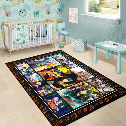 Team 7 Naruto Area Rug Anime Home Decor Custom For Fans