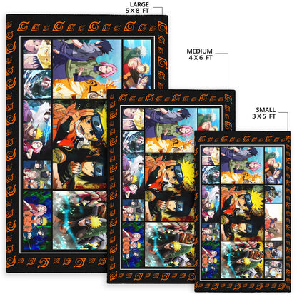 Team 7 Naruto Area Rug Anime Home Decor Custom For Fans