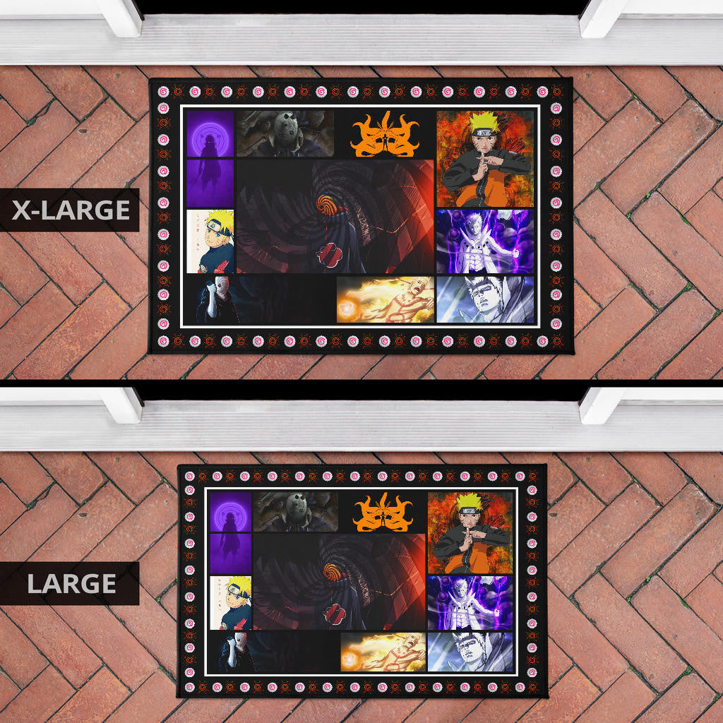 Obito Uchiha Vs Naruto Door Mat Anime Home Decor Custom For Fans NA030303