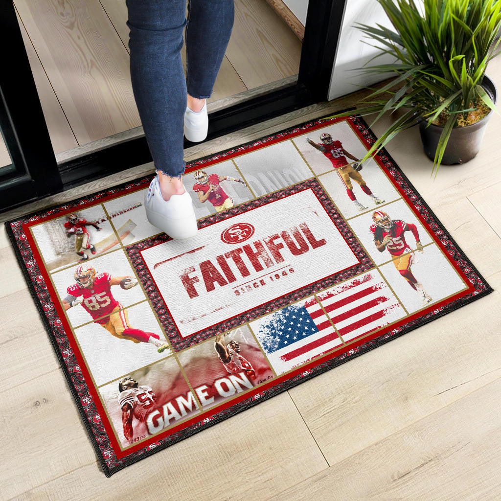 San Francisco Players 49ers Door Mat American Football Home Decor Custom For Fans
