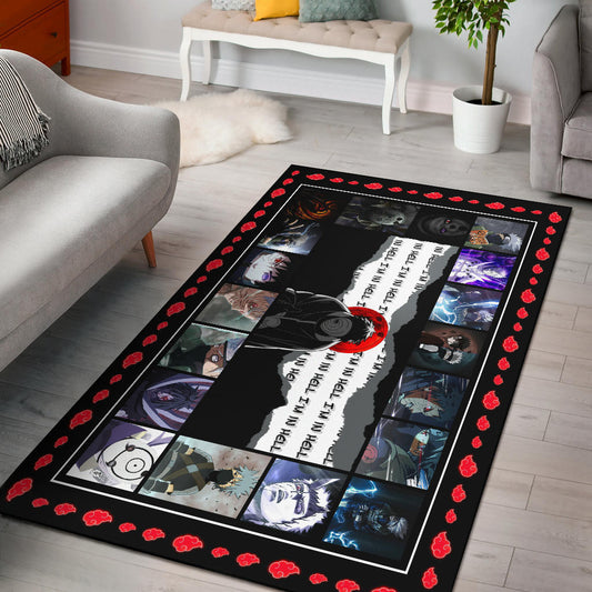 Obito Uchiha Vs Kakashi Hatake Naruto Area Rug Anime Home Decor Custom For Fans