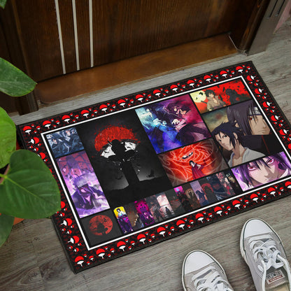 Itachi Vs Sasuke Uchiha Naruto Door Mat Anime Home Decor Custom For Fans NA030203