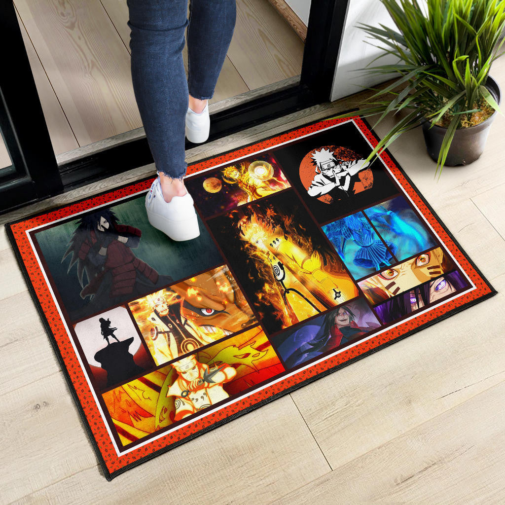 Madara Uchiha Vs Naruto Door Mat Anime Home Decor Custom For Fans NA030202