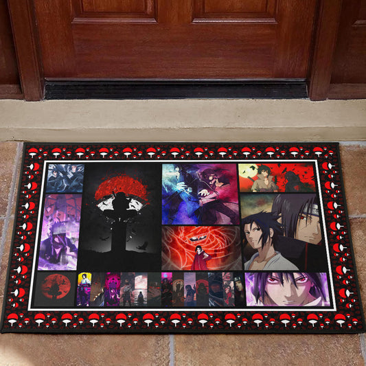 Itachi Vs Sasuke Uchiha Naruto Door Mat Anime Home Decor Custom For Fans NA030203