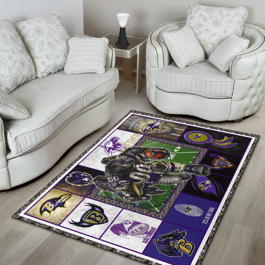 Baltimore Players Ravens Area Rug American Football Home Decor Custom For Fans
