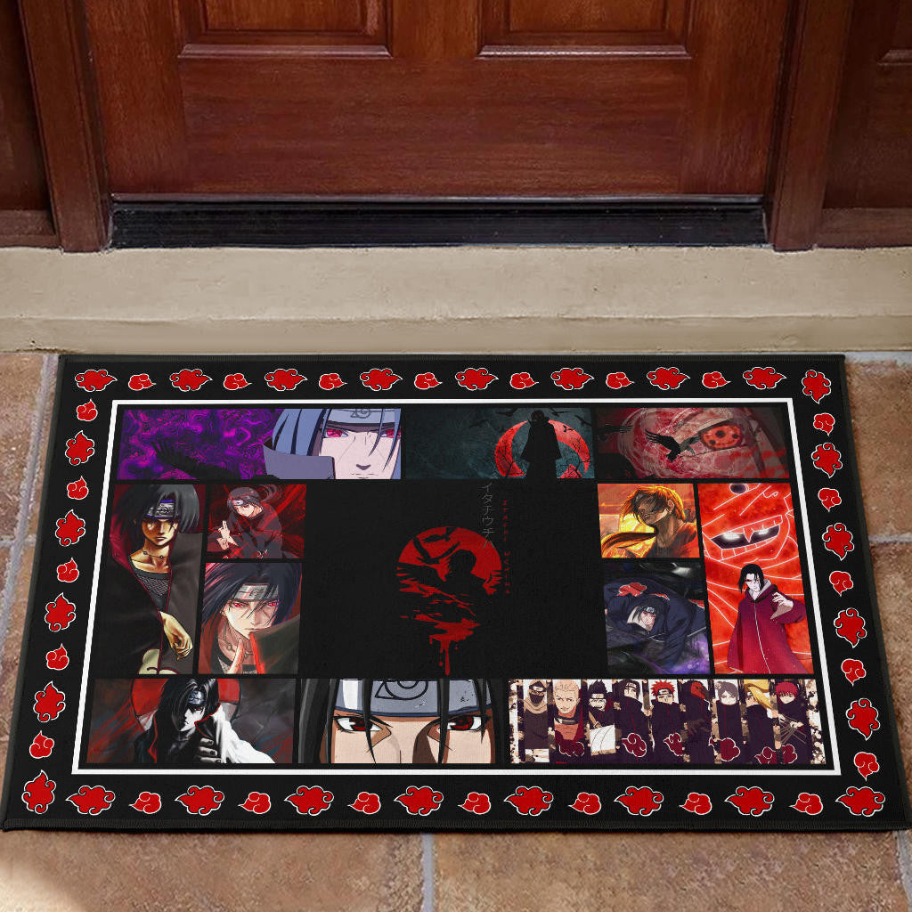 Itachi Uchiha Akatsuki Naruto Door Mat Anime Home Decor Custom For Fans