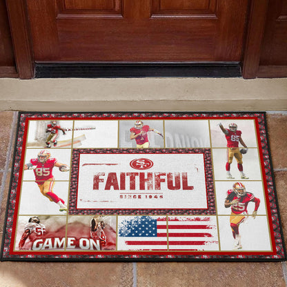 San Francisco Players 49ers Door Mat American Football Home Decor Custom For Fans