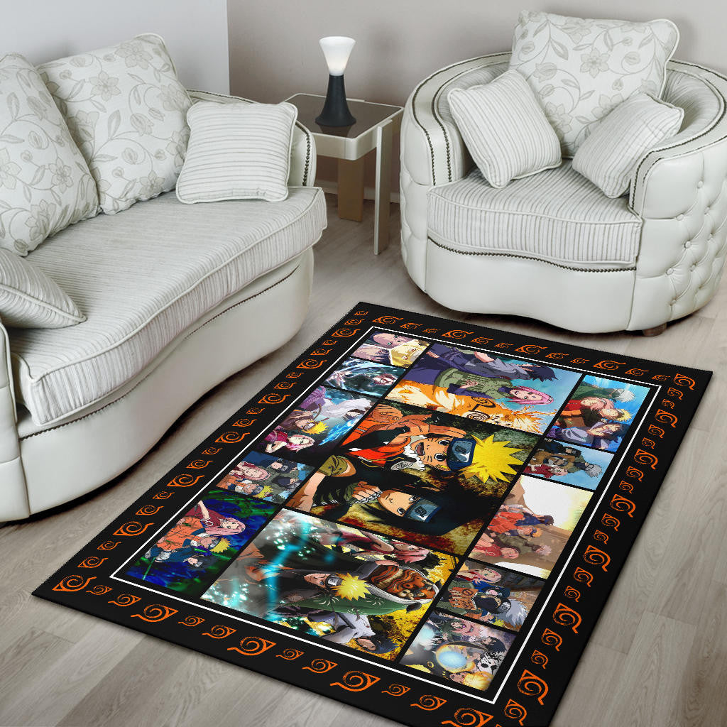 Team 7 Naruto Area Rug Anime Home Decor Custom For Fans