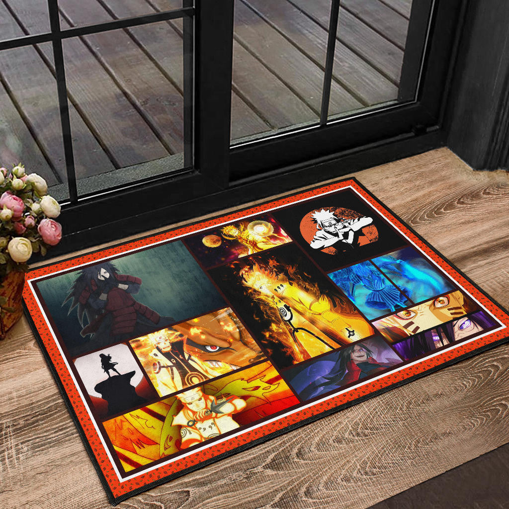 Madara Uchiha Vs Naruto Door Mat Anime Home Decor Custom For Fans NA030202
