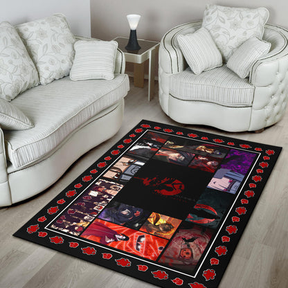 Itachi Uchiha Akatsuki Naruto Area Rug Anime Home Decor Custom For Fans