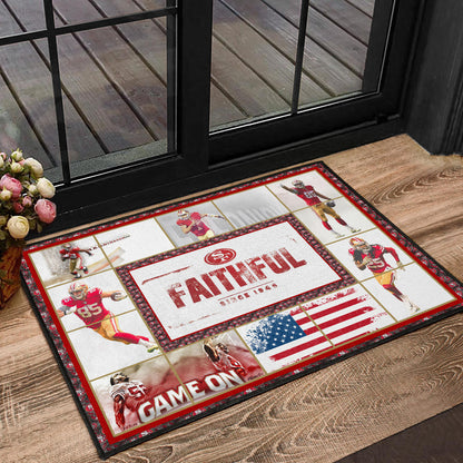 San Francisco Players 49ers Door Mat American Football Home Decor Custom For Fans