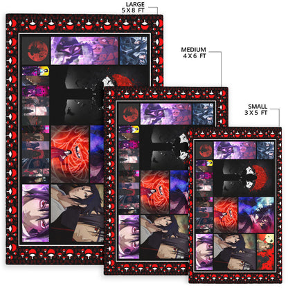 Itachi Vs Sasuke Uchiha Naruto Area Rug Anime Home Decor Custom For Fans NA030203