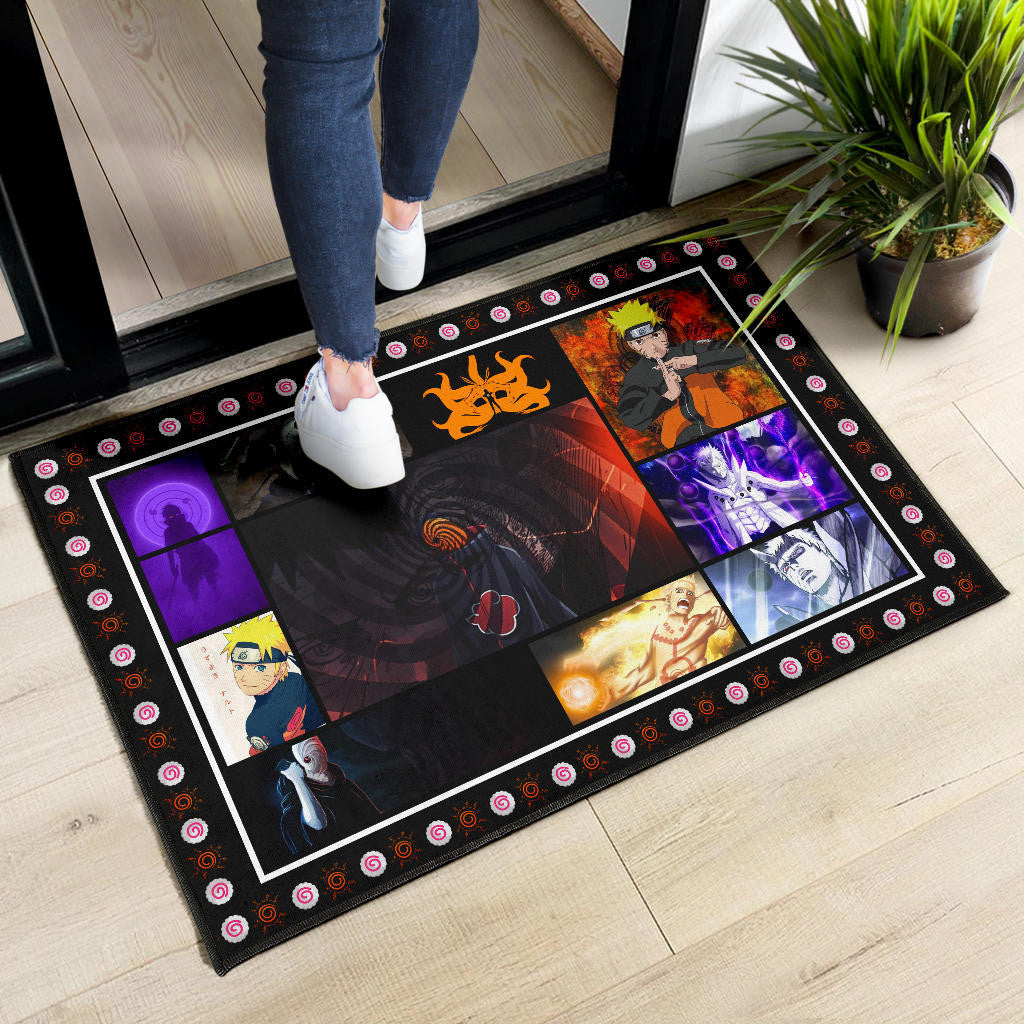 Obito Uchiha Vs Naruto Door Mat Anime Home Decor Custom For Fans NA030303