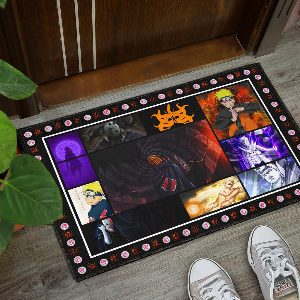 Obito Uchiha Vs Naruto Door Mat Anime Home Decor Custom For Fans NA030303