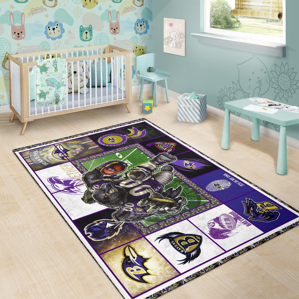 Baltimore Players Ravens Area Rug American Football Home Decor Custom For Fans