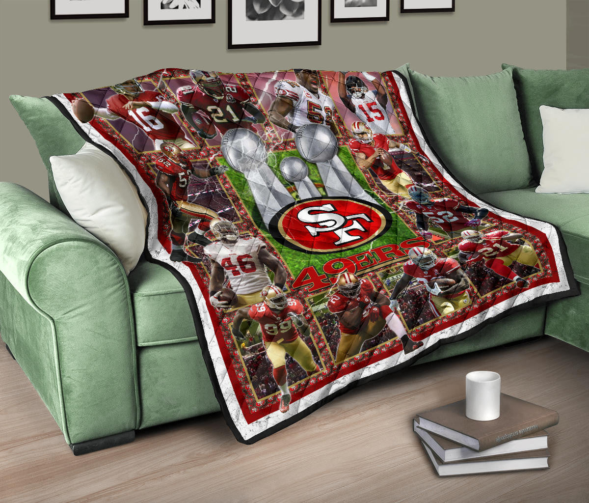 San Francisco Players 49ers Area Rug American Football Home Decor Custom For Fans