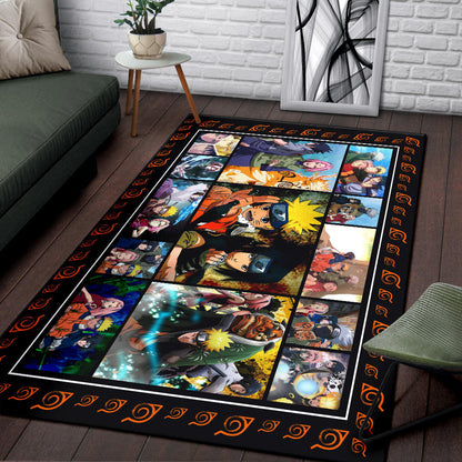 Team 7 Naruto Area Rug Anime Home Decor Custom For Fans