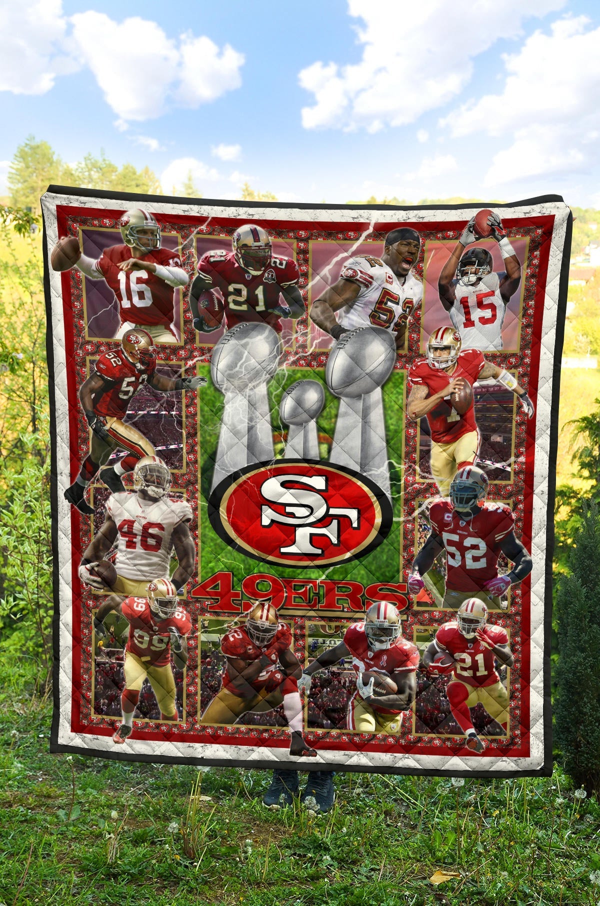 San Francisco Players 49ers Area Rug American Football Home Decor Custom For Fans