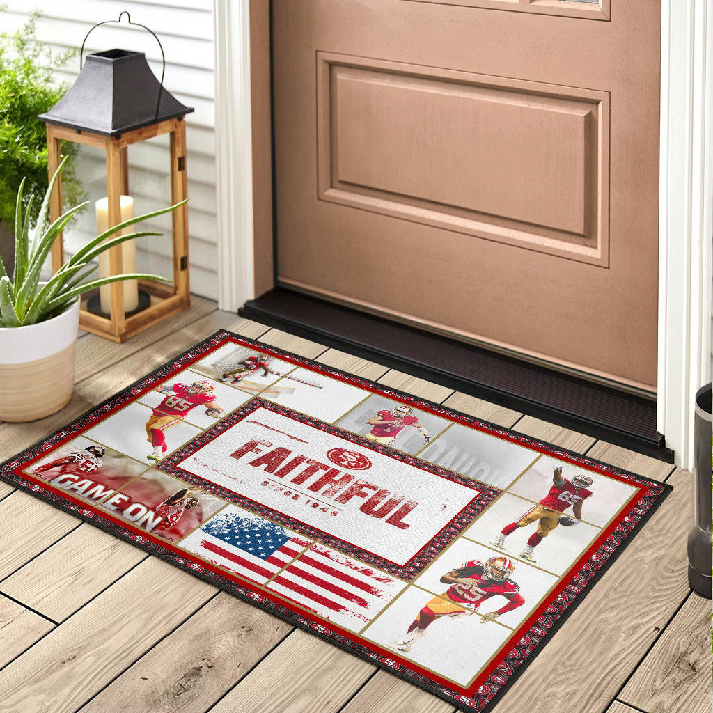 San Francisco Players 49ers Door Mat American Football Home Decor Custom For Fans