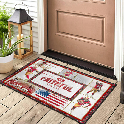 San Francisco Players 49ers Door Mat American Football Home Decor Custom For Fans