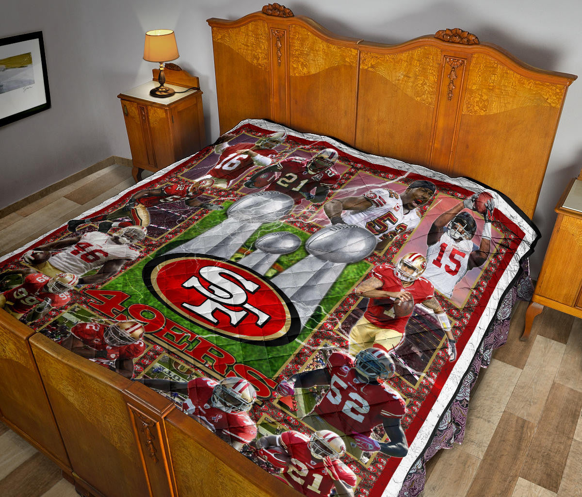 San Francisco Players 49ers Area Rug American Football Home Decor Custom For Fans