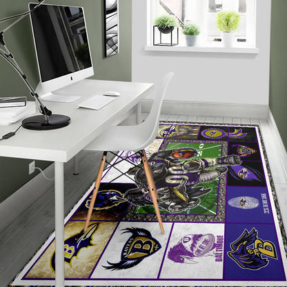 Baltimore Players Ravens Area Rug American Football Home Decor Custom For Fans