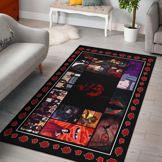 Itachi Uchiha Akatsuki Naruto Area Rug Anime Home Decor Custom For Fans