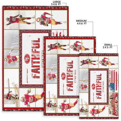 San Francisco Players 49ers Area Rug American Football Home Decor Custom For Fans
